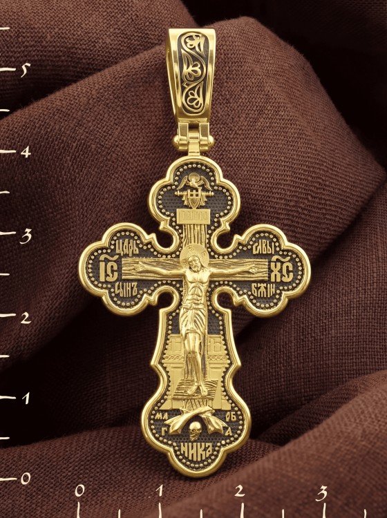 Крест из лимонного золота