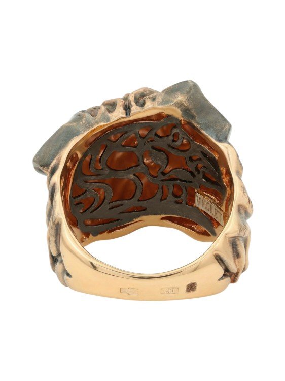 Кольцо из золота c эмалью