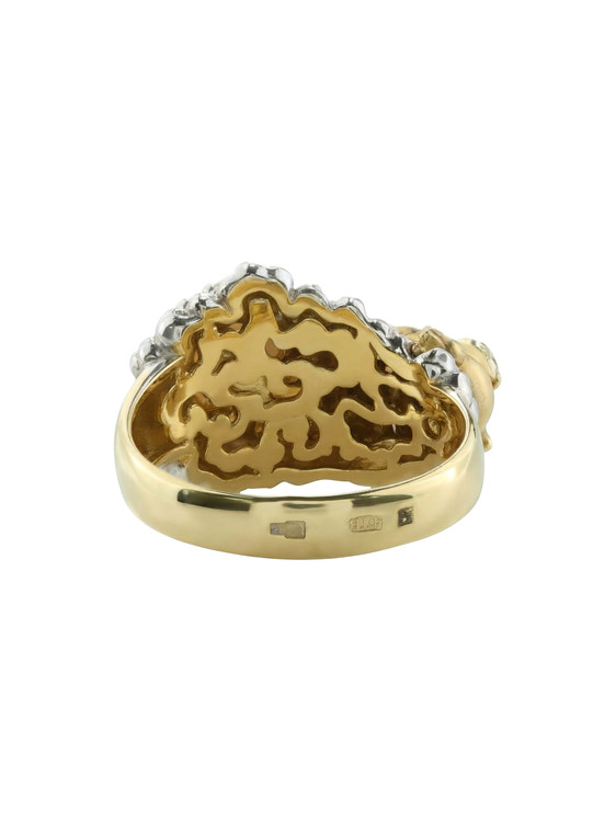 Кольцо из лимонного золота c жемчугом