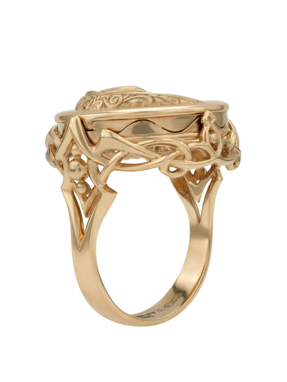 Кольцо из золота c бирюзой и лазуритом