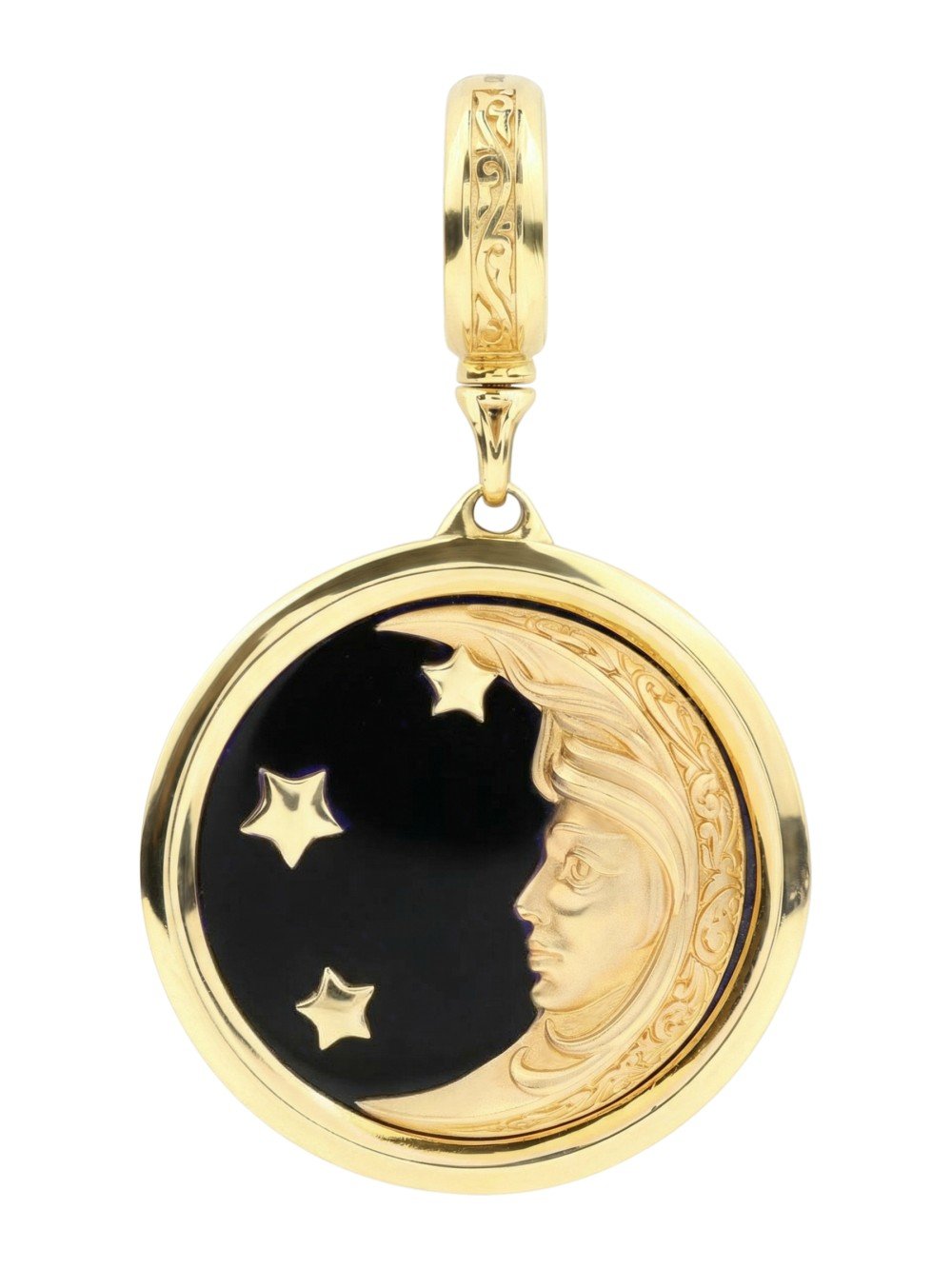 Подвеска из лимонного золота c ониксом