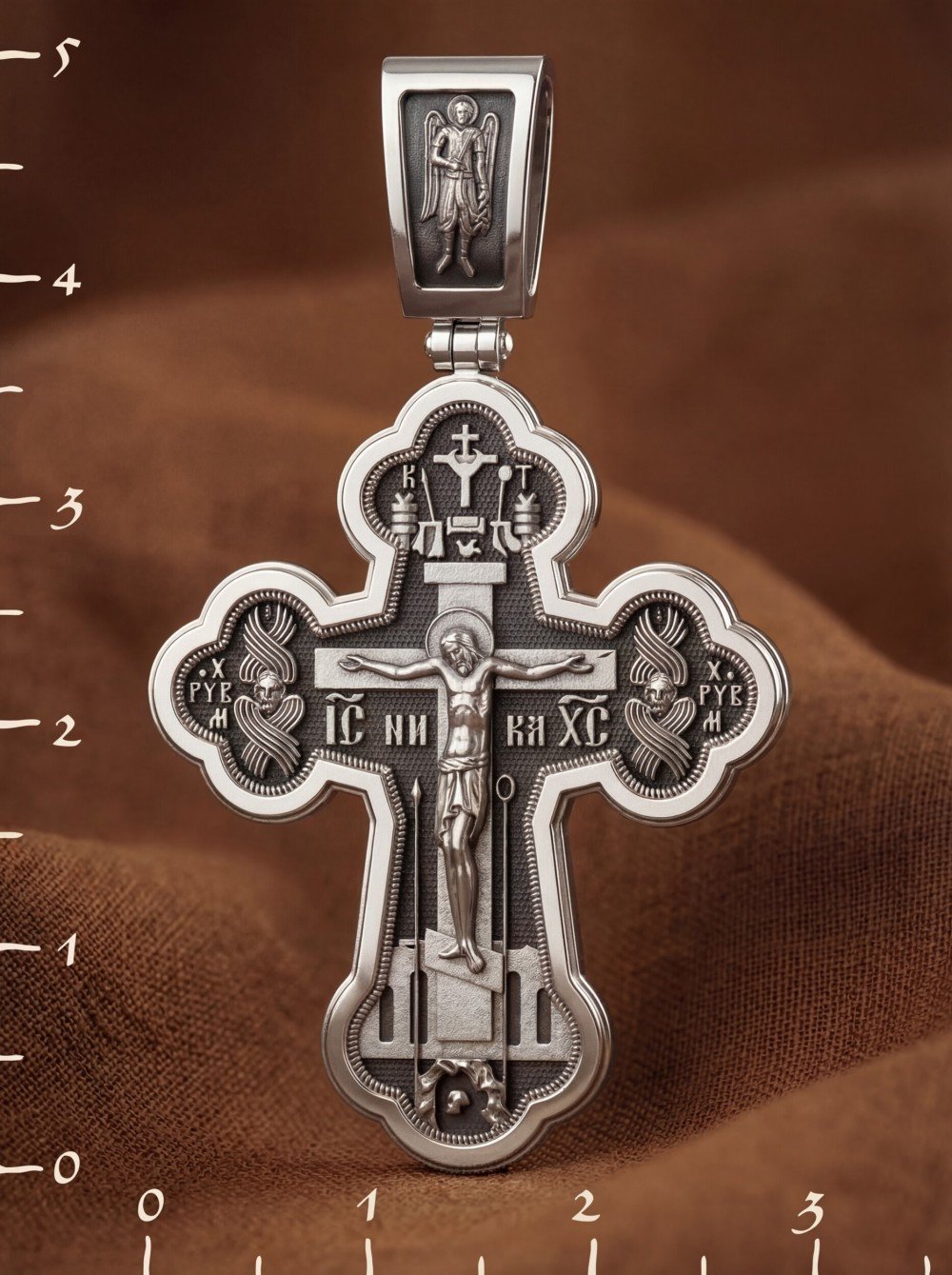 Крест из белого золота