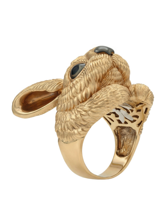 Кольцо из золота c эмалью