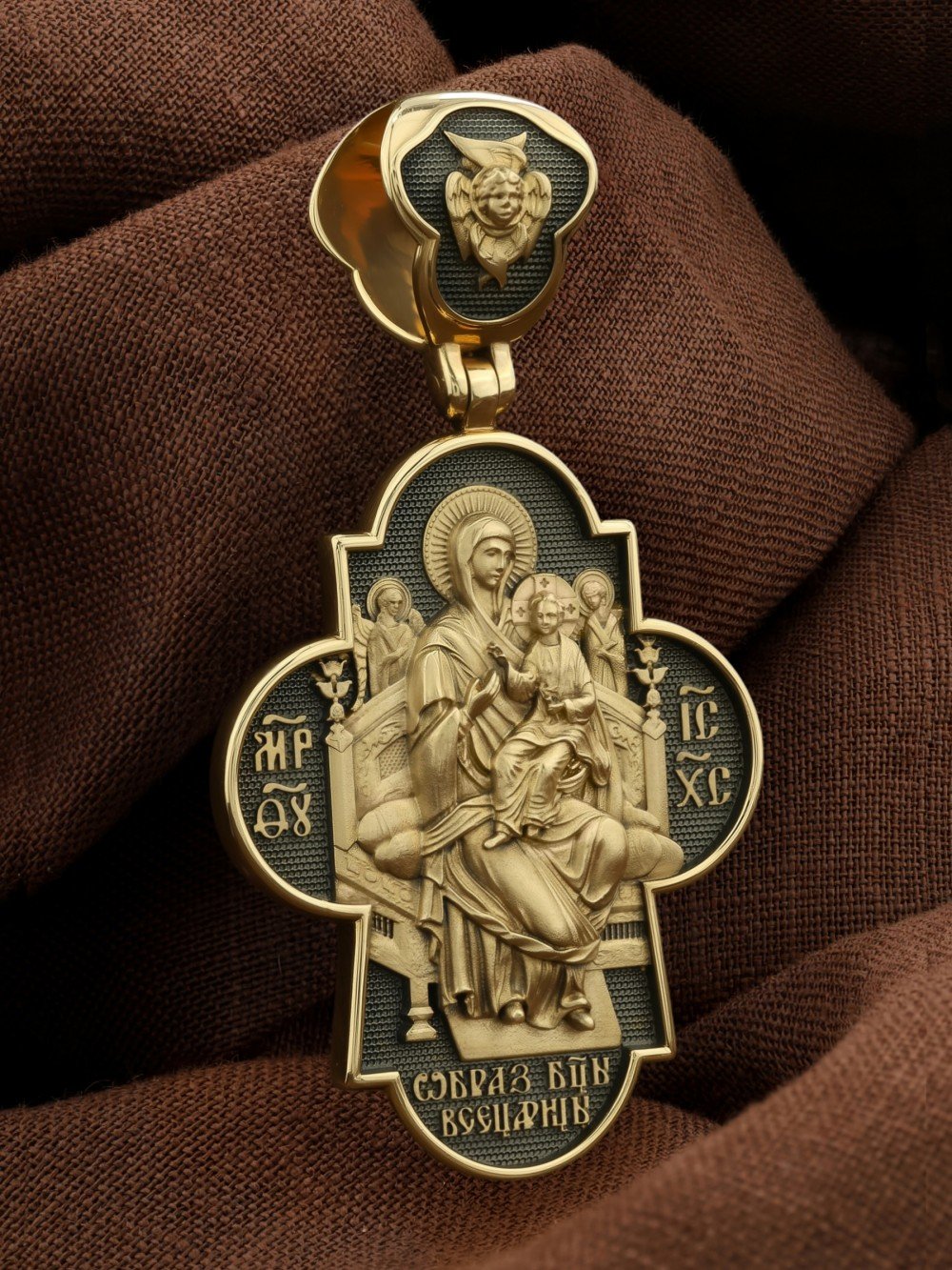 Крест из лимонного золота