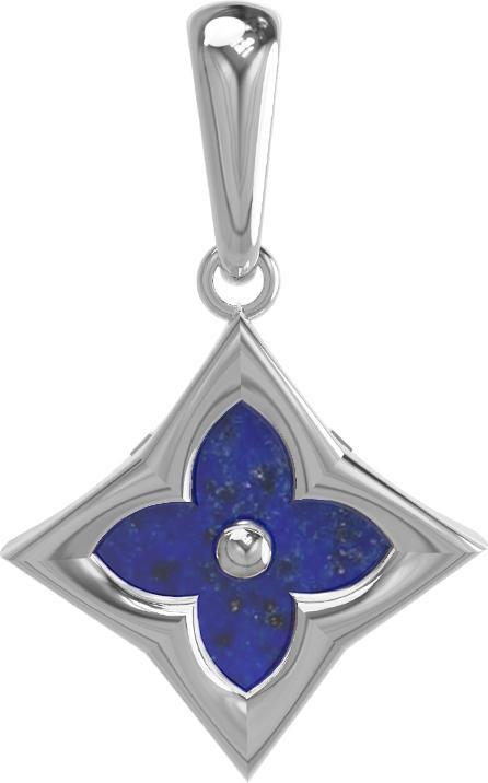 Подвеска из белого золота c лазуритом
