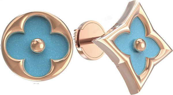 Серьги из золота c бирюзой