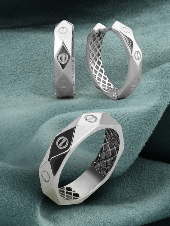 Кольцо из белого золота