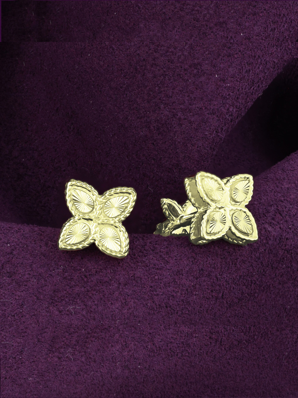 Серьги из лимонного золота