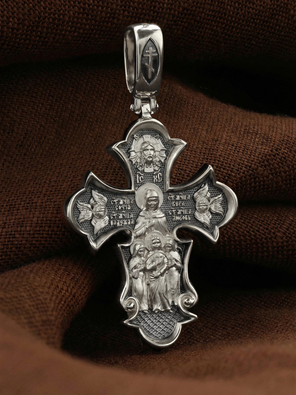 Крест из белого золота