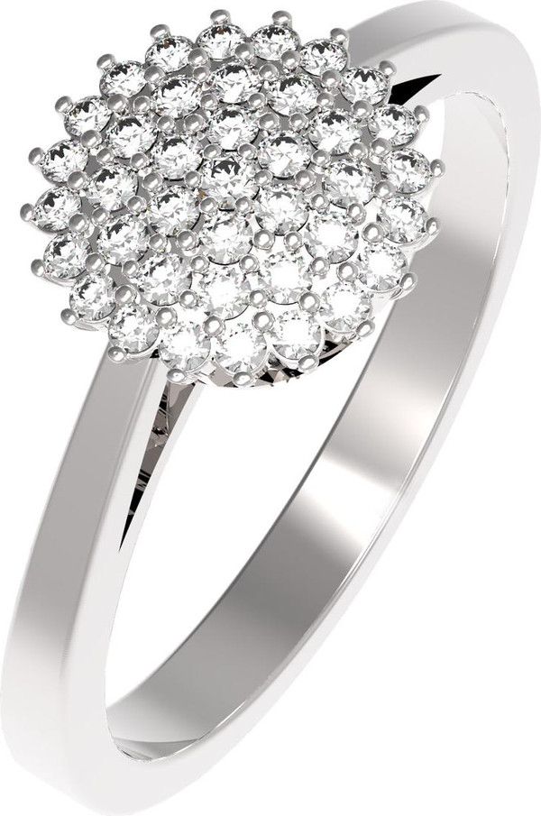 Кольцо из белого золота c бриллиантами