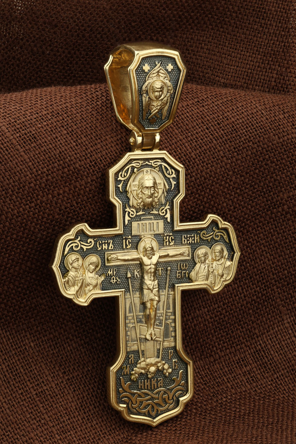 Крест из лимонного золота