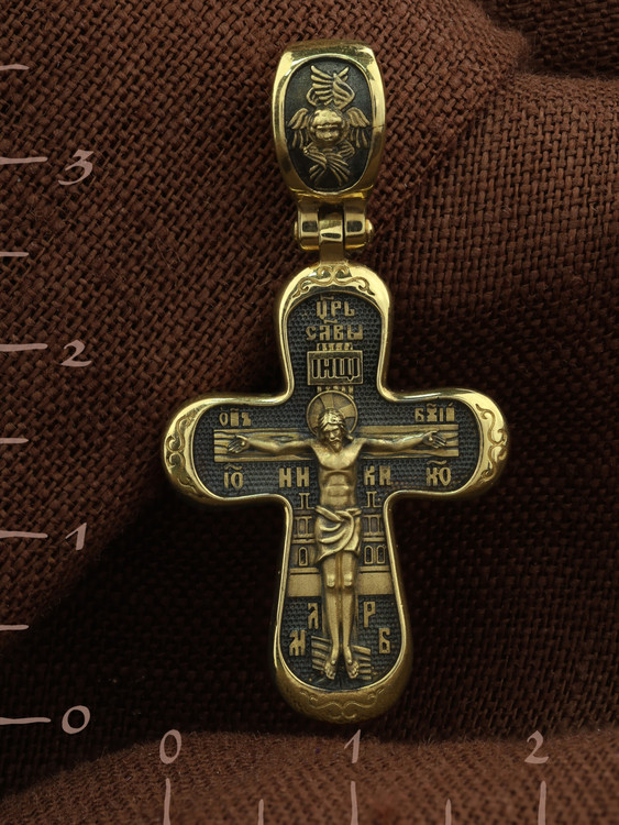 Крест из лимонного золота