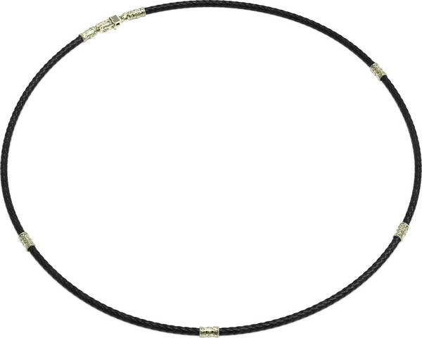 Гайтан из зелёного золота c кожаным шнурком