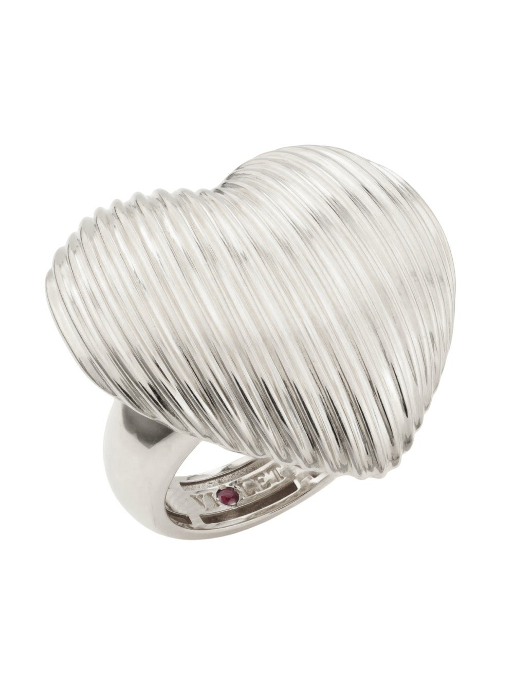 Кольцо из белого золота c рубином