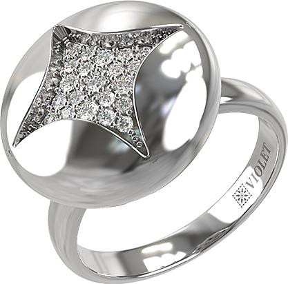 Кольцо из белого золота c бриллиантами