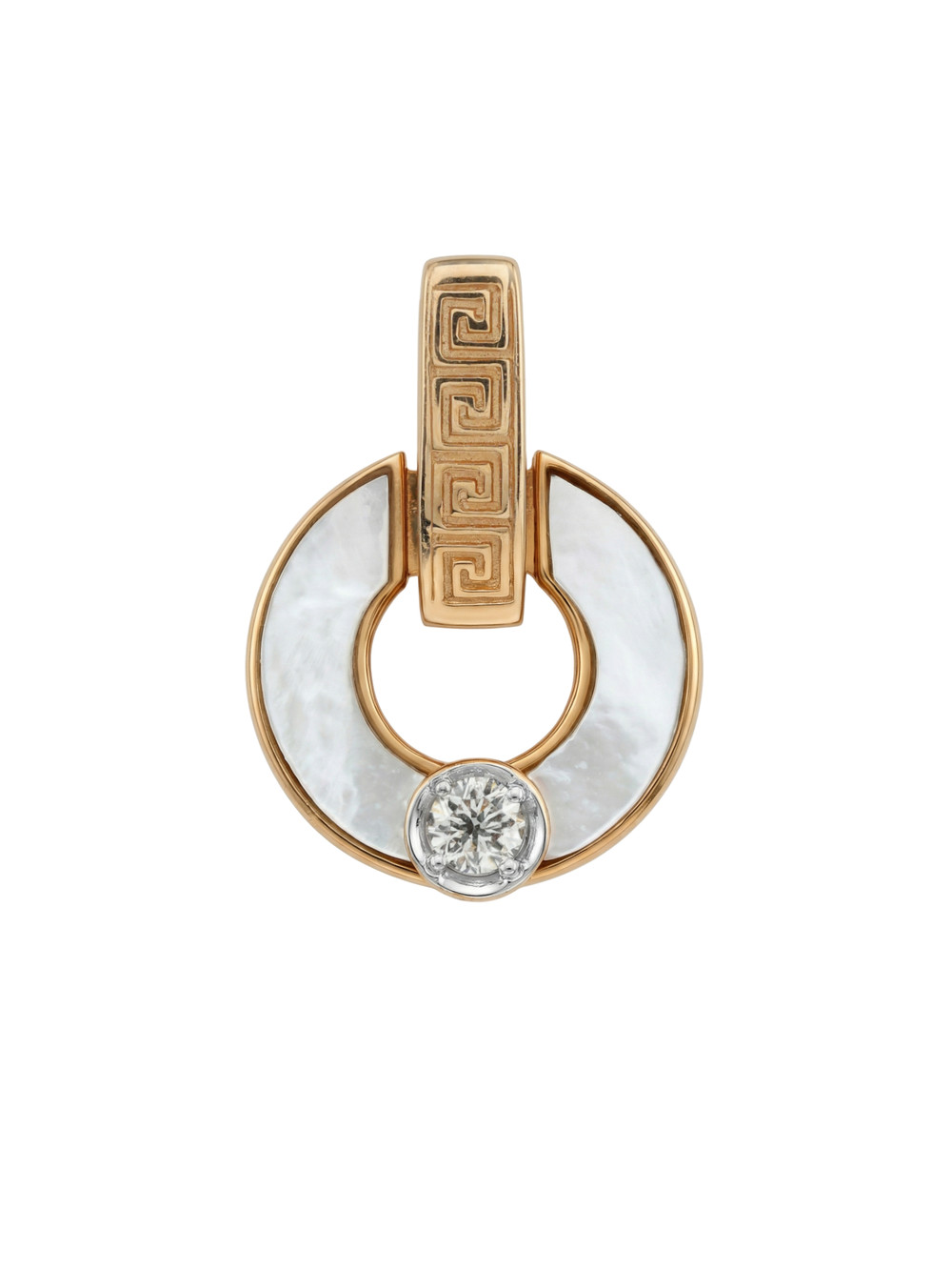 Подвеска из золота c бриллиантами и перламутром