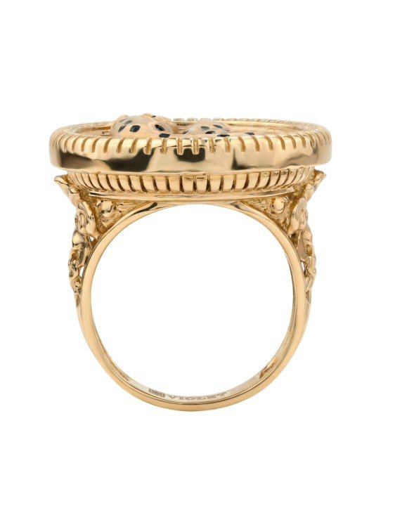 Кольцо из золота c эмалью