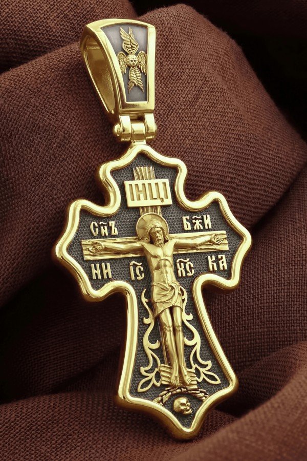 Крест из лимонного золота