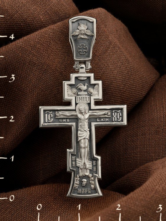 Крест из белого золота