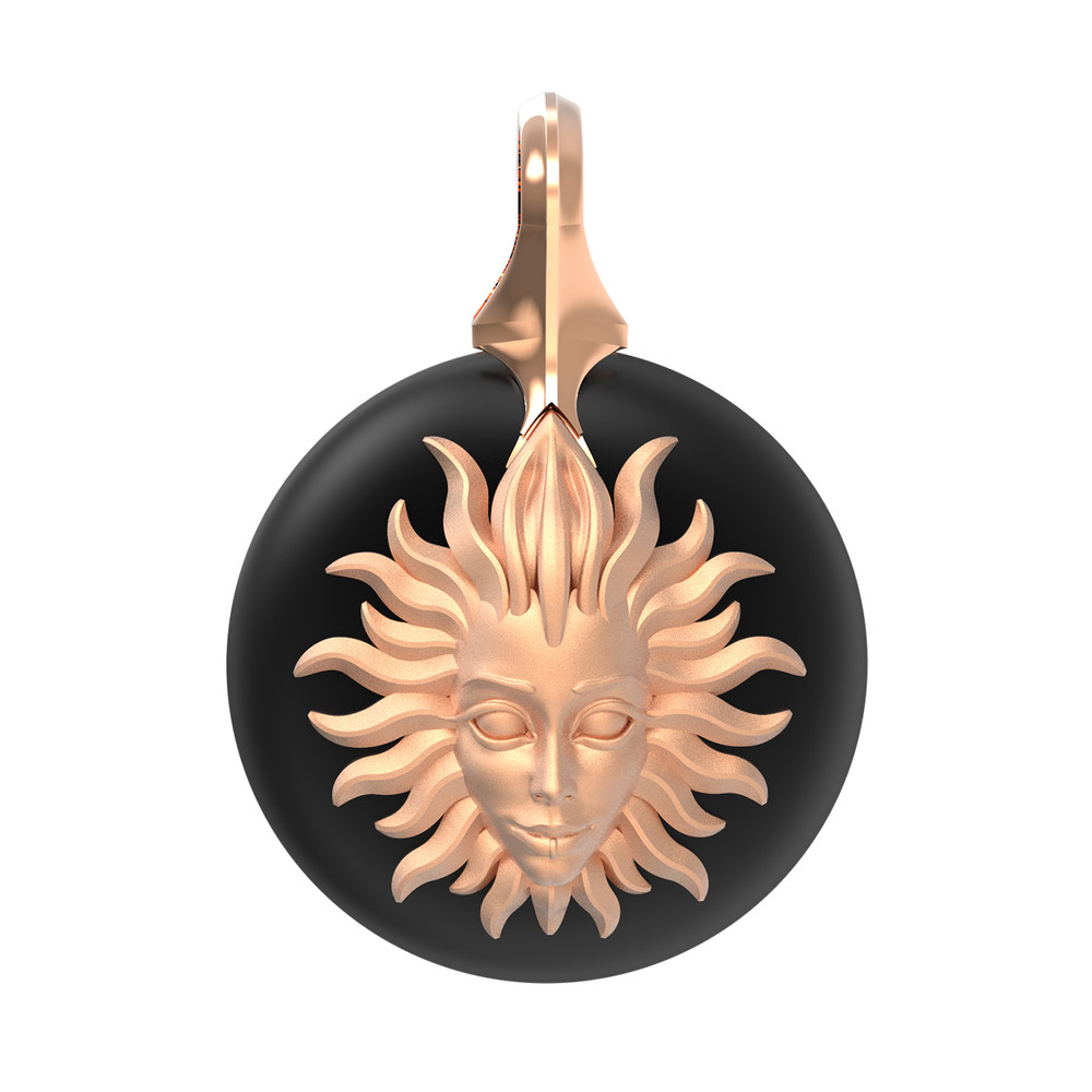 Подвеска из золота c ониксом