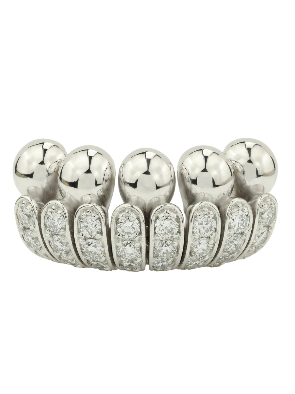 Кольцо из белого золота c бриллиантами