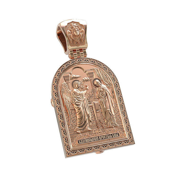 Образок из золота c эмалью