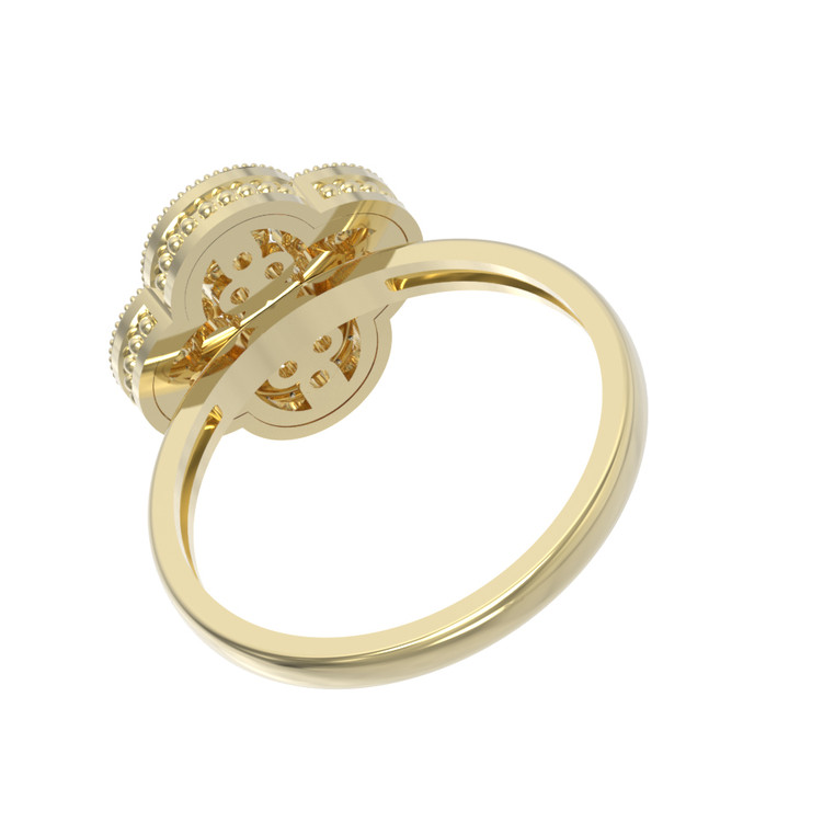 Кольцо из лимонного золота c бриллиантами