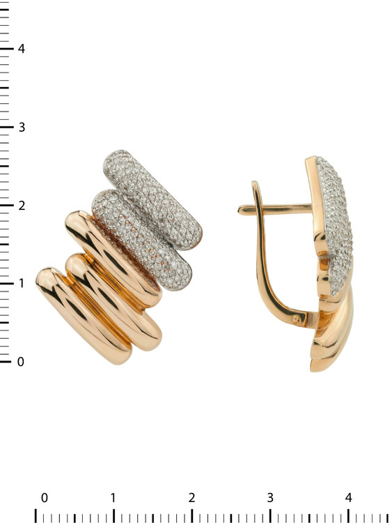 Серьги из золота c бриллиантами