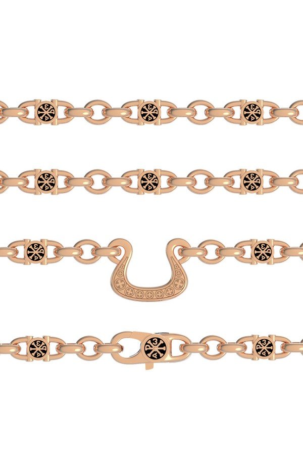 Цепь из золота c эмалью