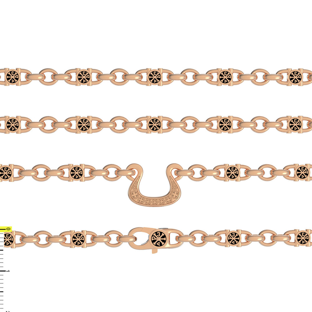 Цепь из золота c эмалью