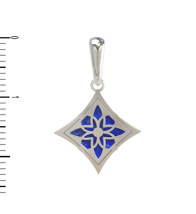 Подвеска из белого золота c лазуритом