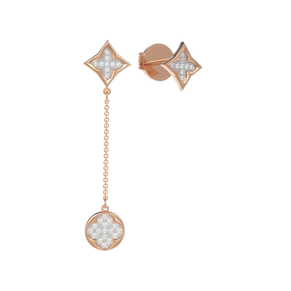 Серьги из золота c бриллиантами