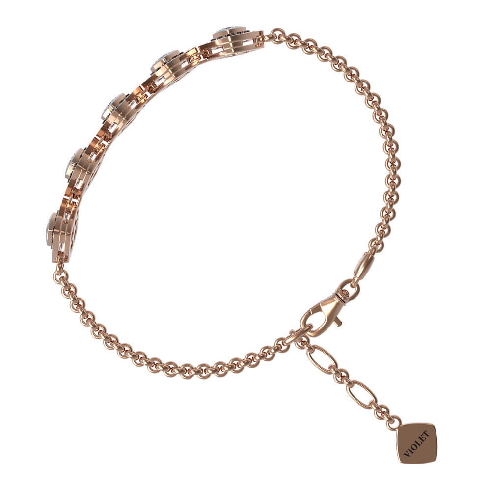 Браслет из золота c бриллиантами и изумрудом