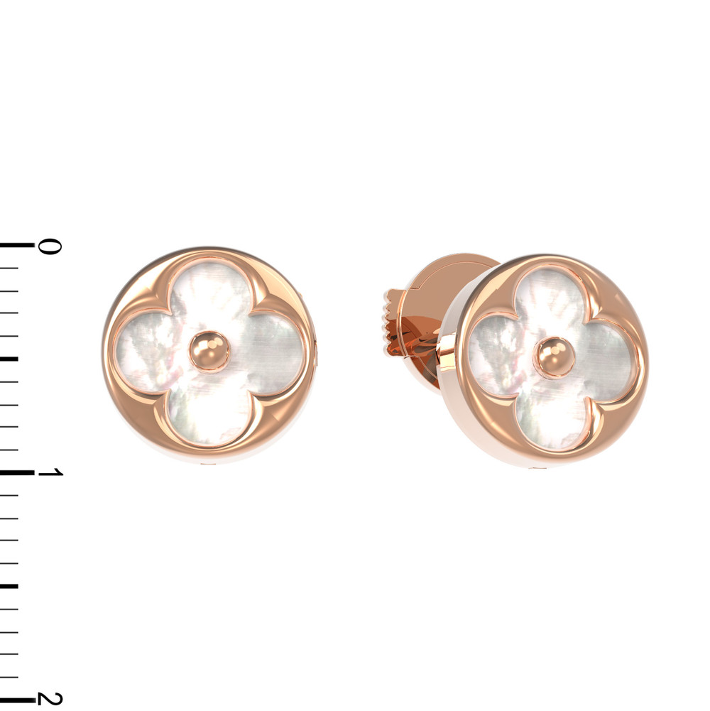 Серьги из золота c перламутром