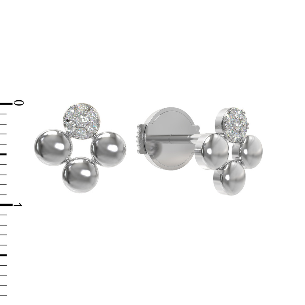 Серьги из белого золота c бриллиантами