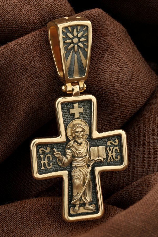 Крест из лимонного золота