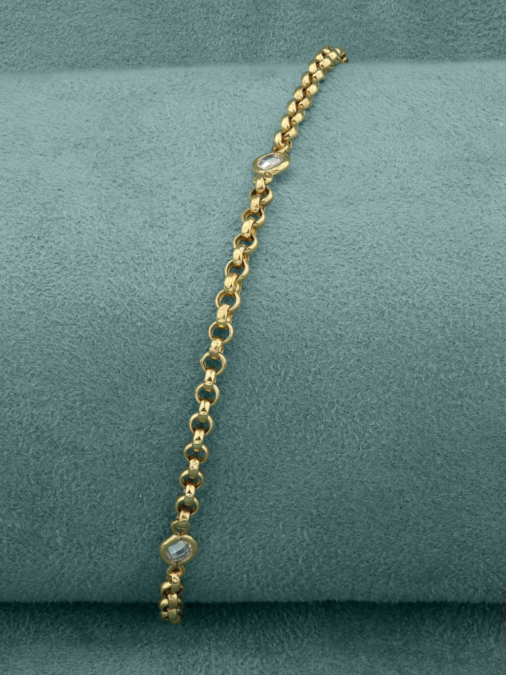 Браслет из лимонного золота c фианитом