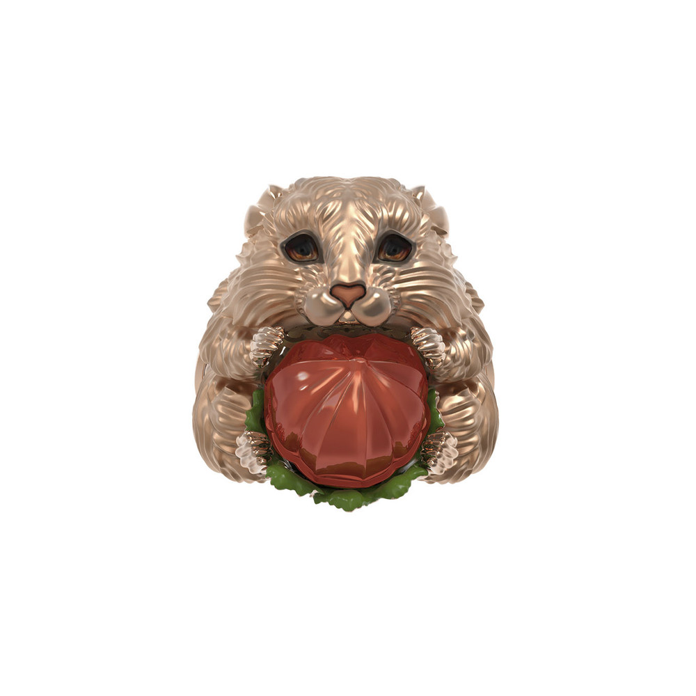 Кольцо из золота c эмалью