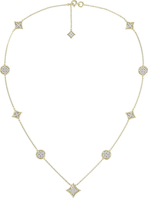 Колье из лимонного золота c бриллиантами