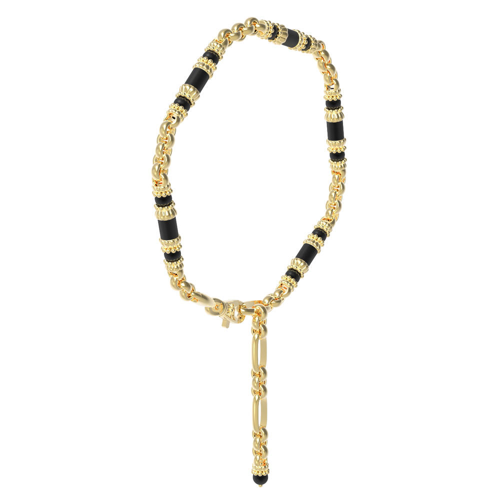 Браслет из лимонного золота c ониксом