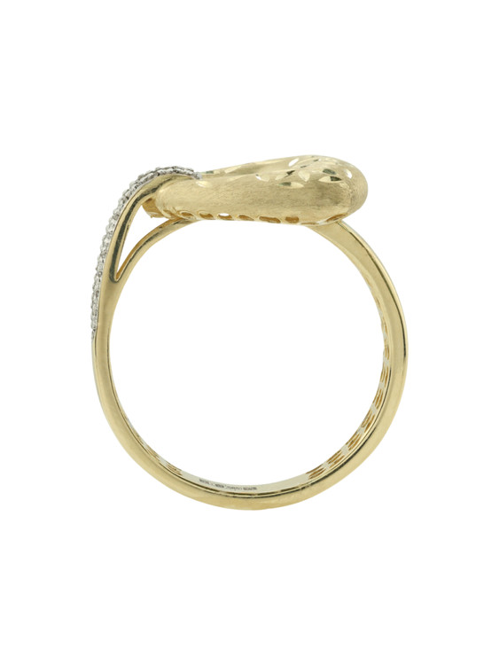 Кольцо из лимонного золота c бриллиантами
