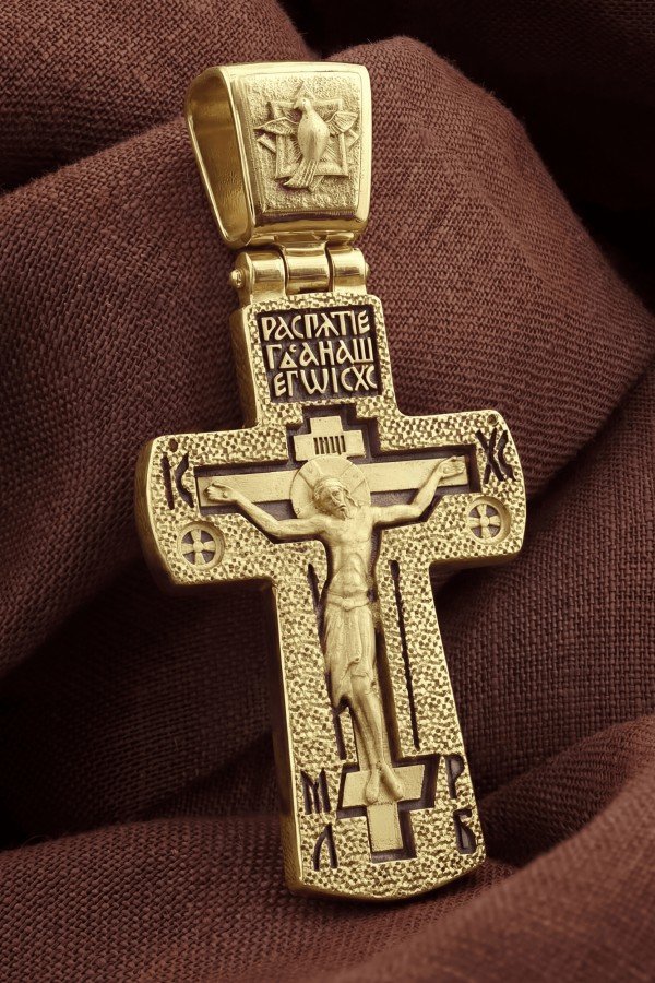 Крест из лимонного золота