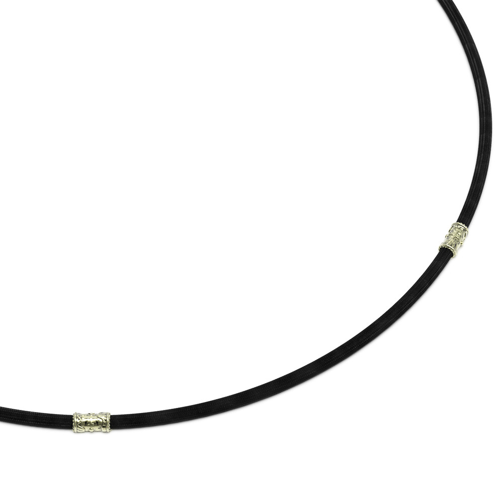 Шнурок шёлковый из зелёного золота c шёлковым шнурком