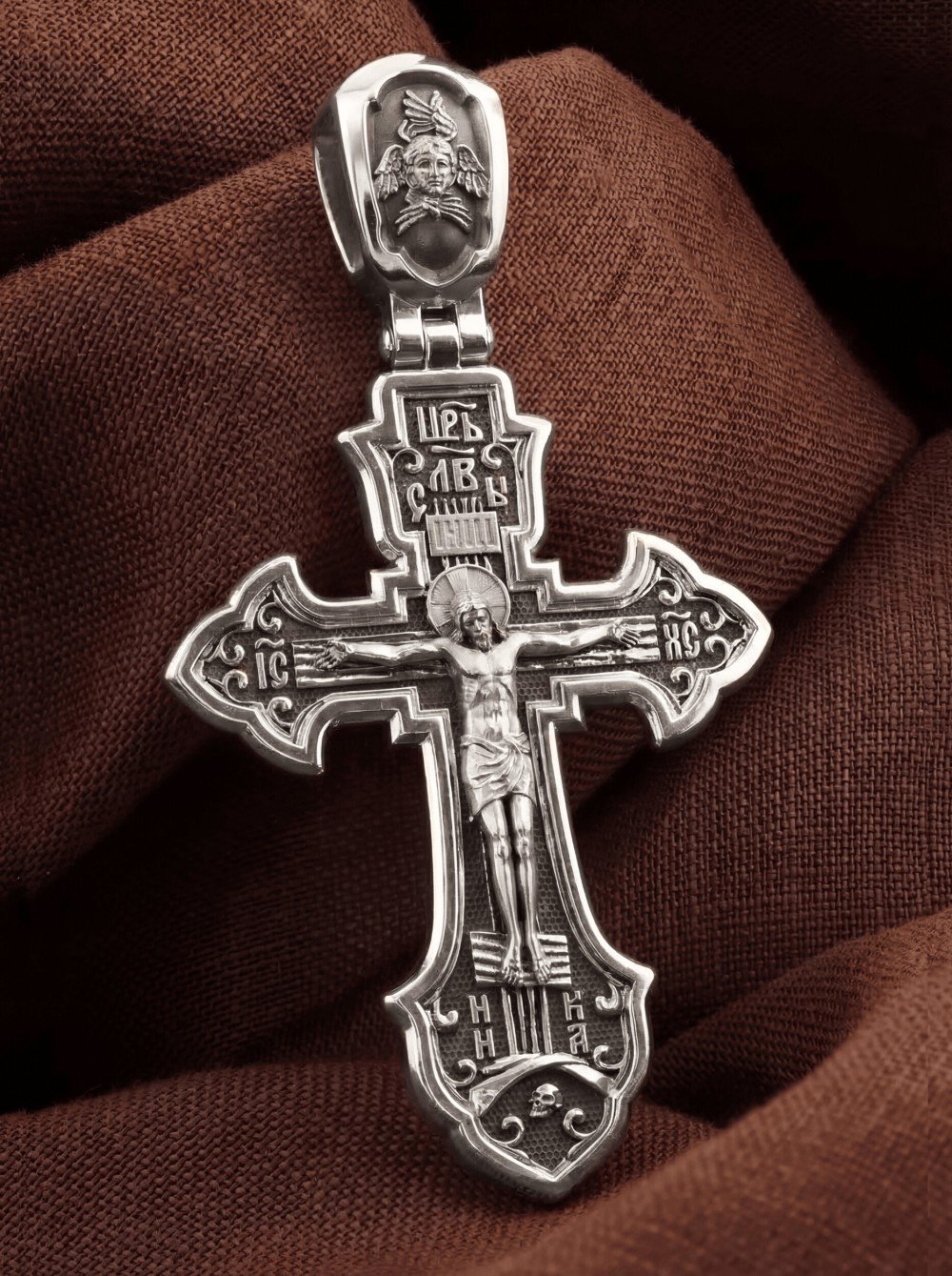 Крест из белого золота