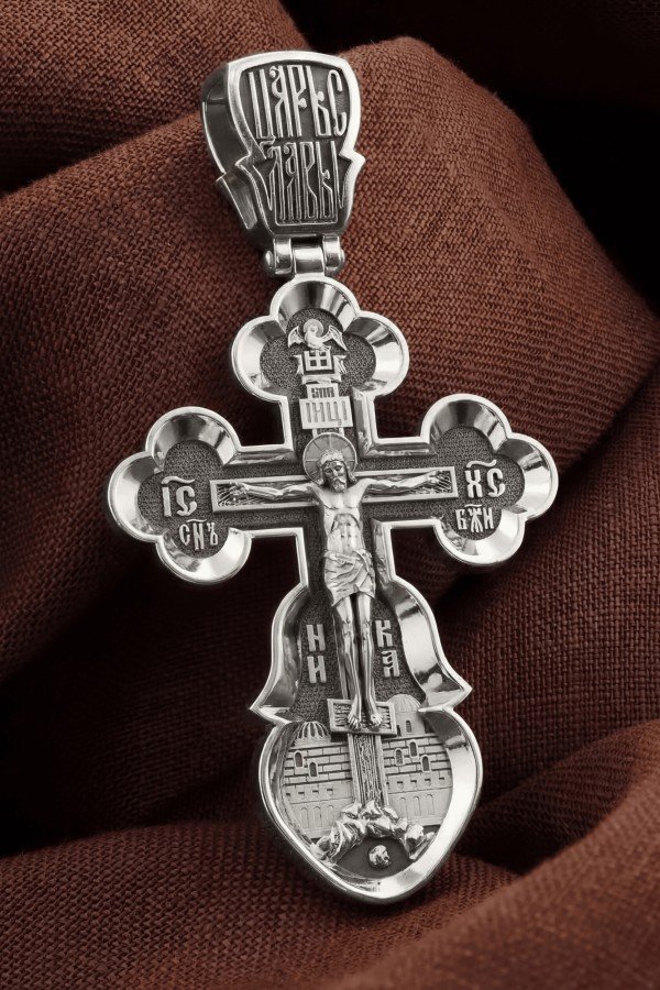 Крест из белого золота