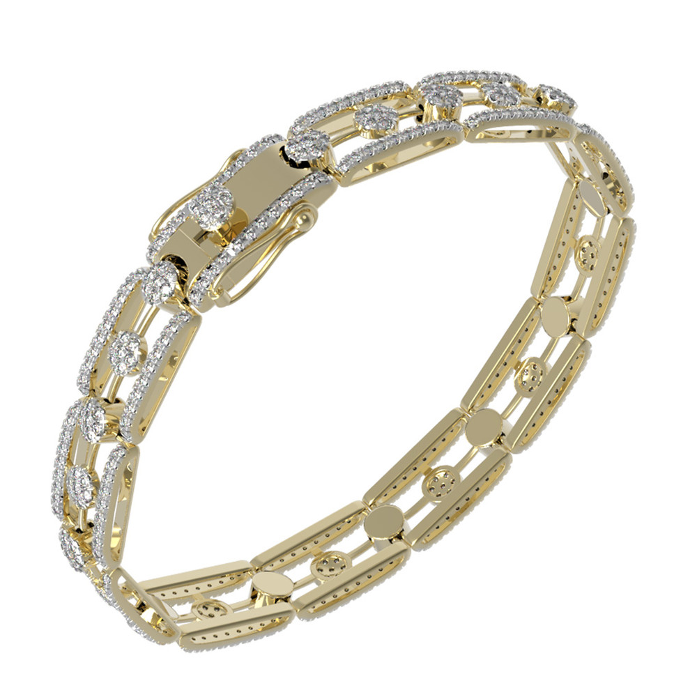 Браслет из лимонного золота c бриллиантами