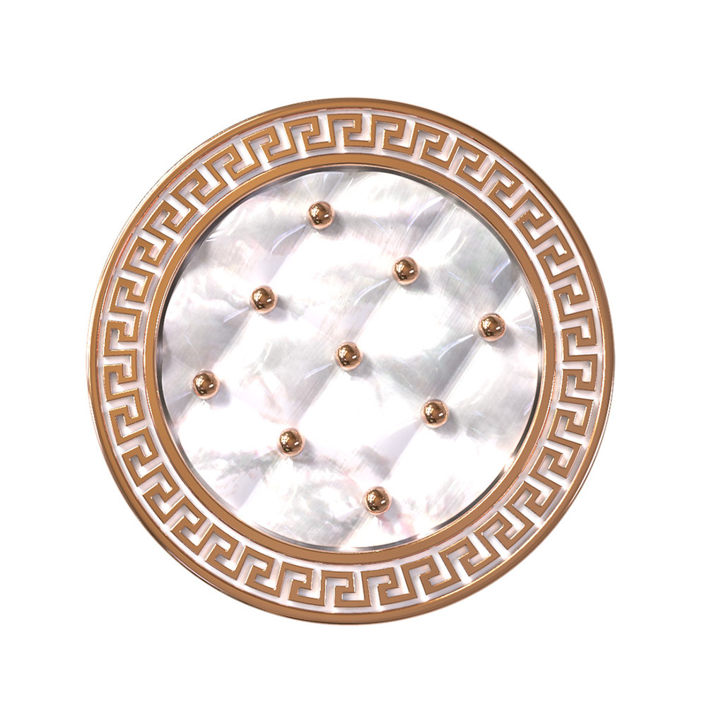 Кольцо из золота c эмалью и перламутром