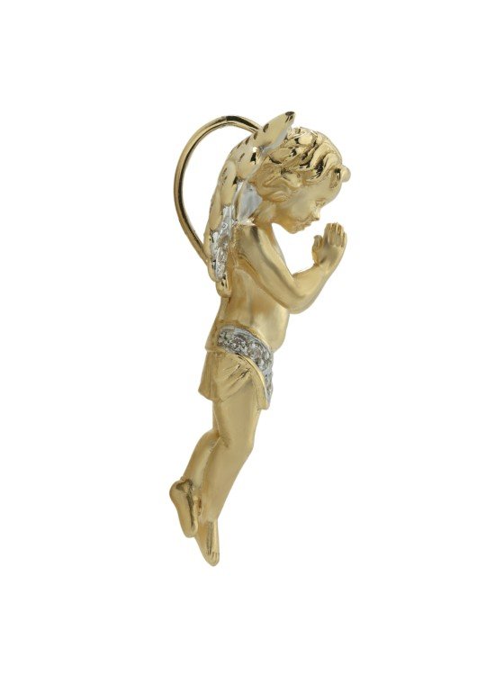 Подвеска из лимонного золота c фианитом