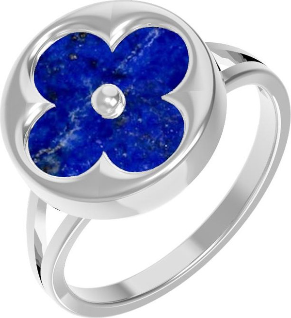 Кольцо из белого золота c лазуритом
