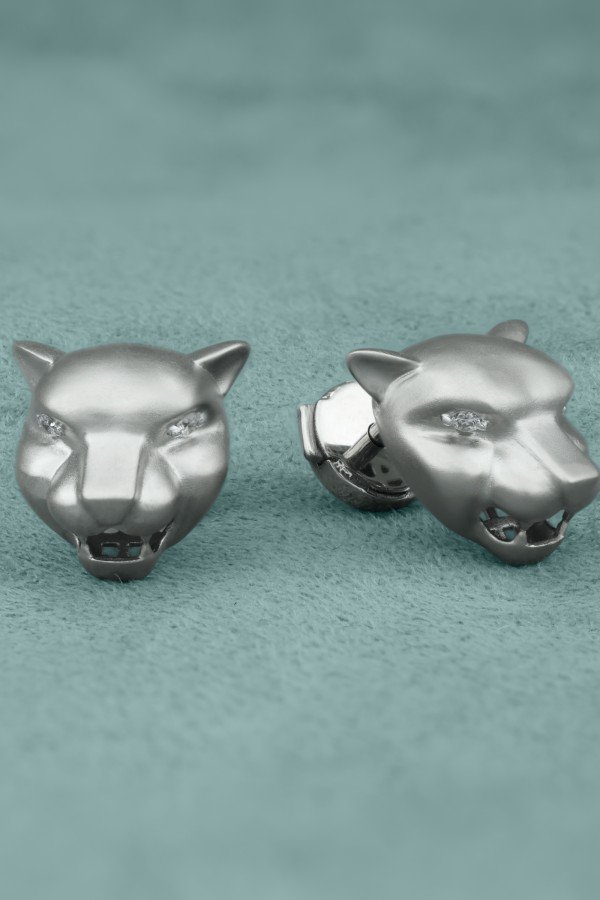 Серьги из белого золота c бриллиантами